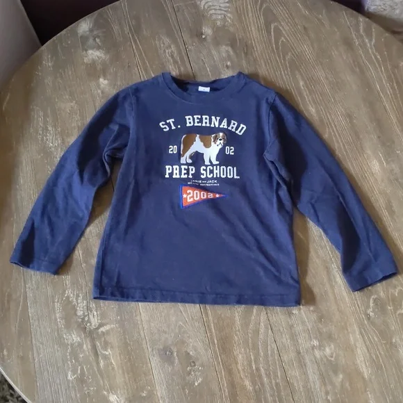 Size 5 Janie and Jack cotton long sleeve tee st. Bernard