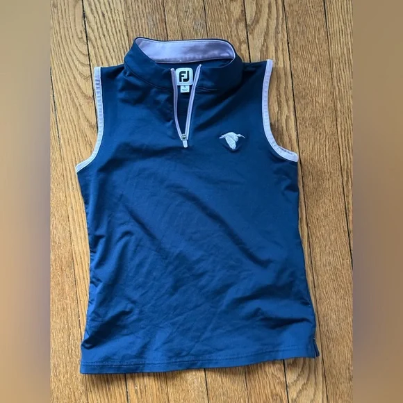 FootJoy Kids Navy Sleeveless Golf Vest - Size Small