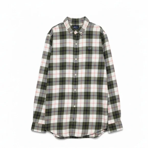 Vineyard Vines Boys‎ Plaid Flannel Button Down Shirt Casual Warm Preppy Classic