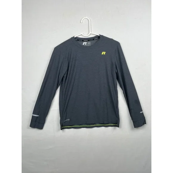 Russell Boys Performance Shirt Long Sleeve Size L 10-12 RB38412 Gray