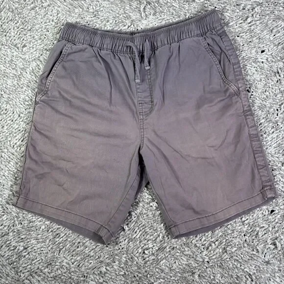 Katin Patio Shorts Mens Small Grey Elastic Waist Designer Preppy Golf Summer