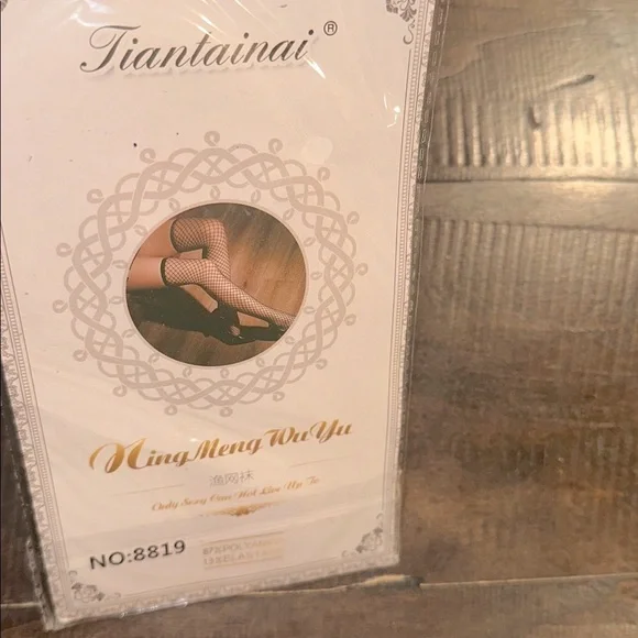 Tiantainai black fishnet stockings new in package