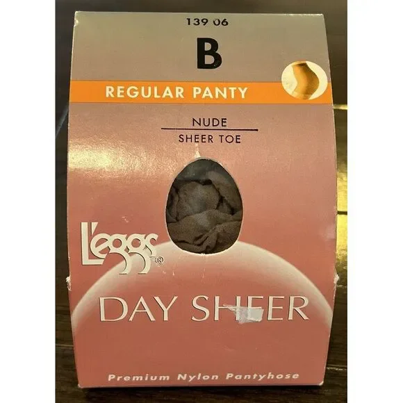 Leggs PANTYHOSE Nude Sheer Toe Size B 139 08 NEW‎