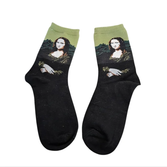 Hot Sox Women's Mona Lisa Artist‎ Series Fashion Crew Sock