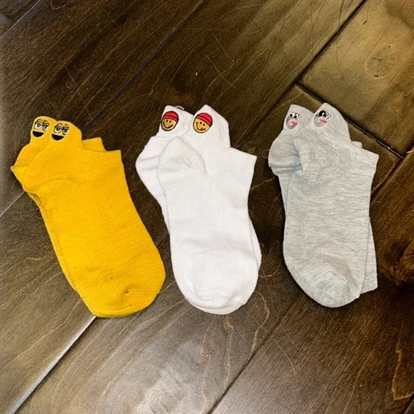 Three pairs of character socks - like new