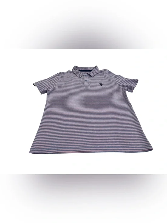 U.S. Polo Assn. Purple & White Striped Kids Polo