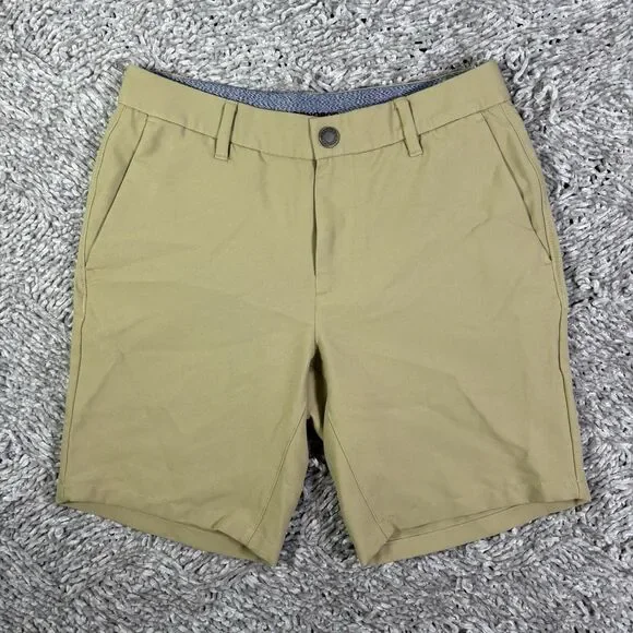 Bonobos Performance Golf Shorts Mens 28 Slim Fit 7'' Beige Stretch Summer Preppy
