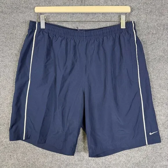 Vintage Nike Men's Swim Trunks Shorts Size Large Blue Beach Mesh Lined Gray Tag