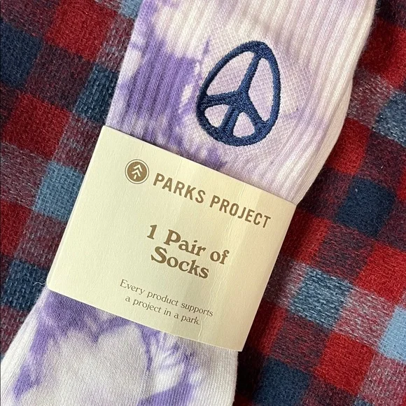 Parks Project Purple Tie-Dye Socks New One Size