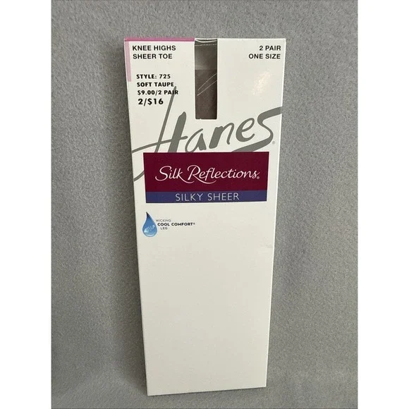 hanes silk reflections knee highs Style 725 Soft Taupe P19