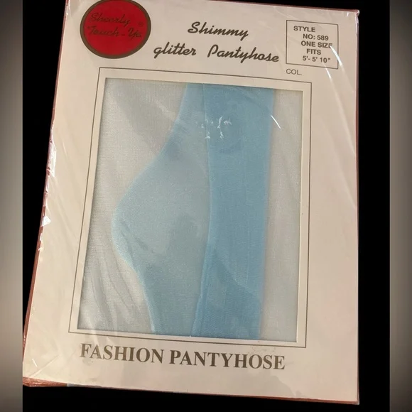 Blue Shimmy Glitter Pantyhose hosiery new