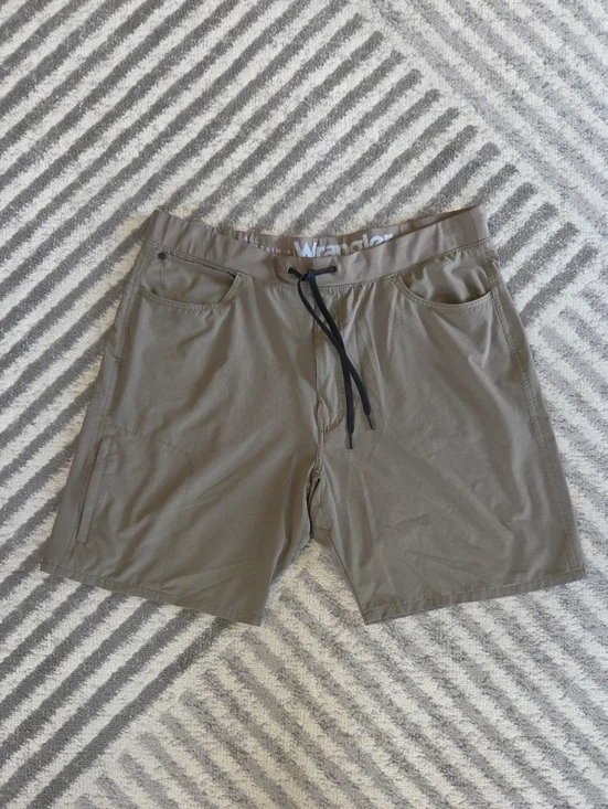 Wrangler Men's Olive Green Performance Drawstring Shorts