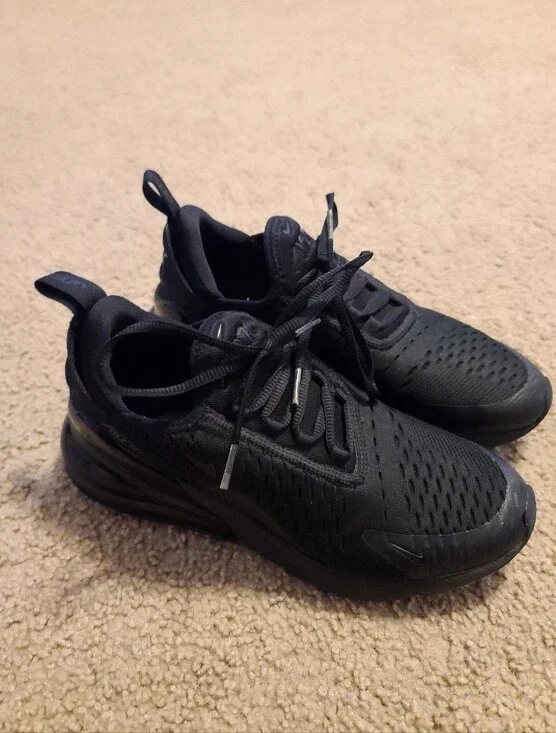 Boys 5Y, Nike Air Max 270 Black Shoes - BQ5776-001
