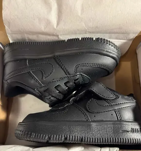 Nike Force 1 Low EasyOn Toddler Shoes - Black Size 6c *NEW*