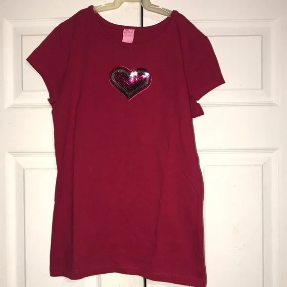 Girl’s Sequined Heart Top
