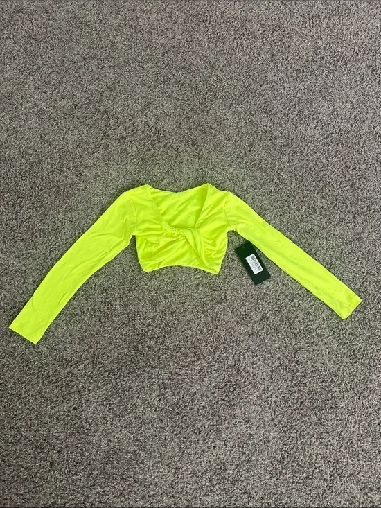 BNWT Five the label electric yellow long sleeve dance top YL