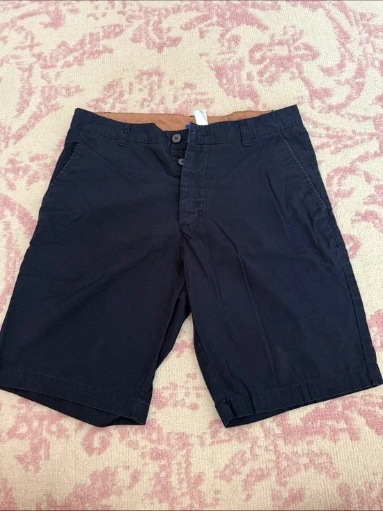 Men's Navy Cotton Shorts