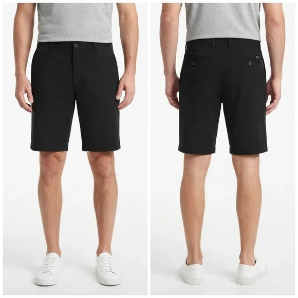 Roundtree & Yorke Casuals Shorts Mens 46 Black Flat Front Chino 9