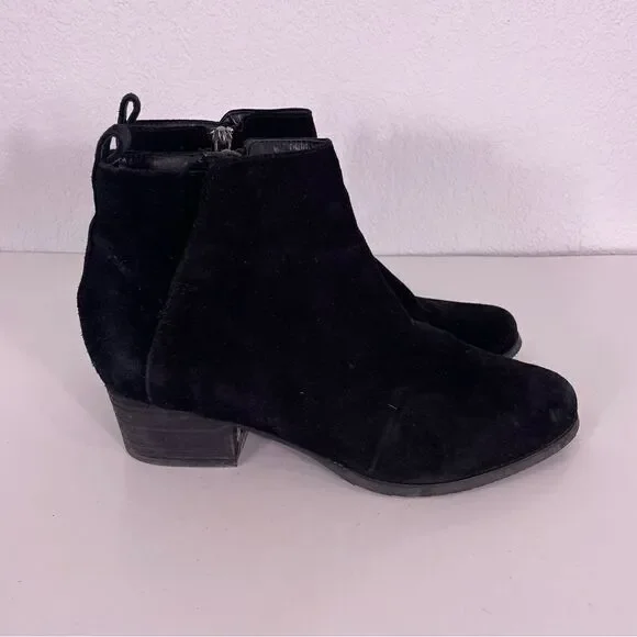 Blondo Black Leather Suede Ankle Booties‎ Women’s 9.5