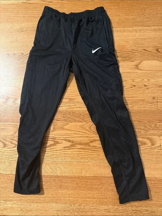 Nike Black Jogger Track Pants with White Swoosh