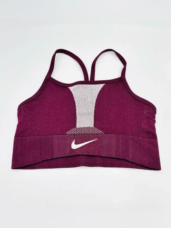 Nike sports bra Seamless burgundy training sports bra New girls size L large