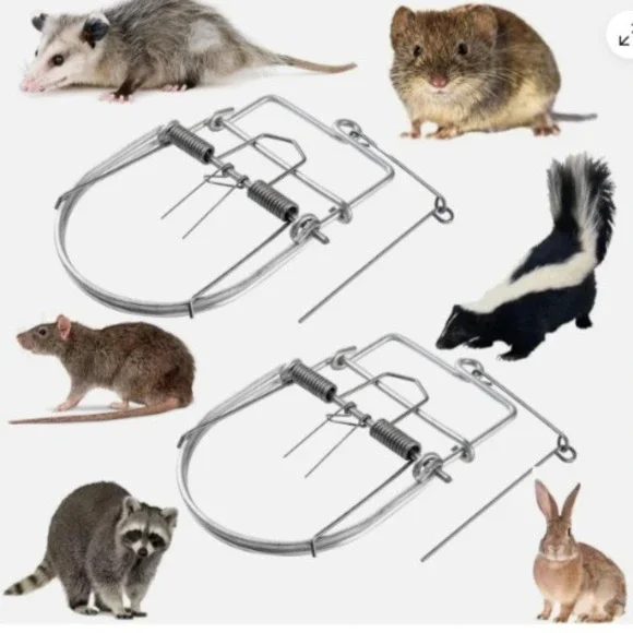 2pcs Small Animals Catch Traps Mouse Trap Spring‎ Trapt Rodent for Rat Rabbit