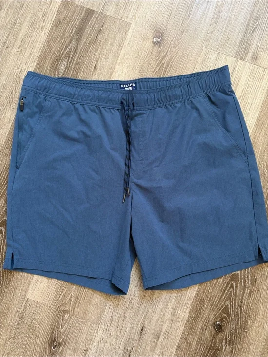 Chaps Men’s Blue Flat Front Athletic Shorts