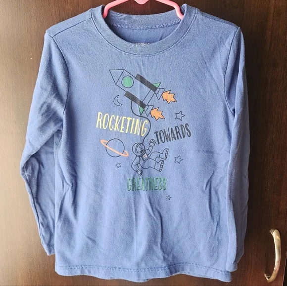 Garanimals Blue Space Adventure Long Sleeve Tee
