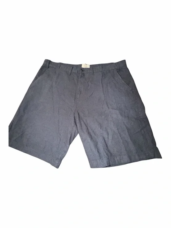 JACHS New York Men’s Size 38 Linen-Blend Shorts Navy Flat Front