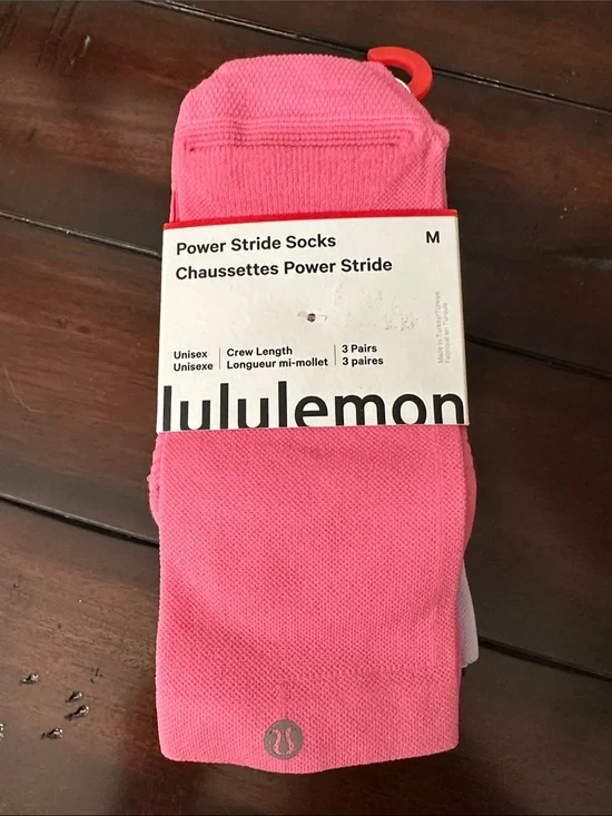 lululemon athletica Power Stride Crew Socks - Pink, Lavender, Blue
