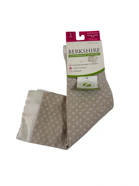 NEW Women’s Berkshire Compression Over the Calf Cotton Socks ~ Fits Size 6-9
