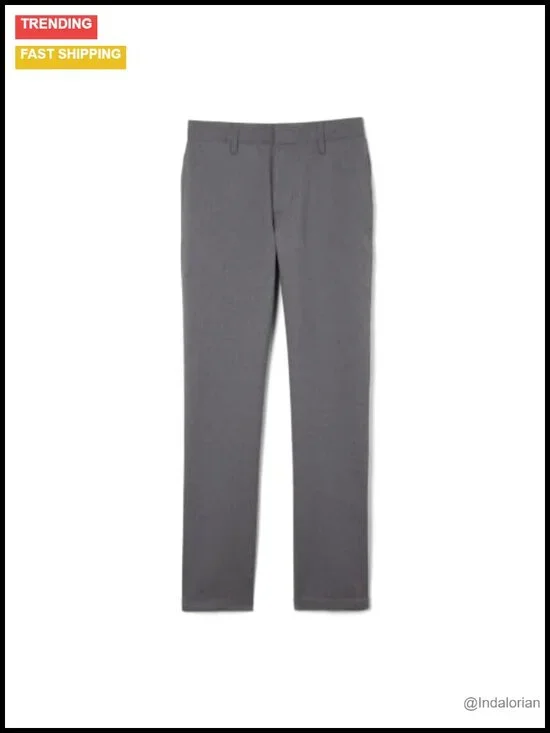Boys' Straight Fit Dress Pants - Adjustable Waist, Polyester