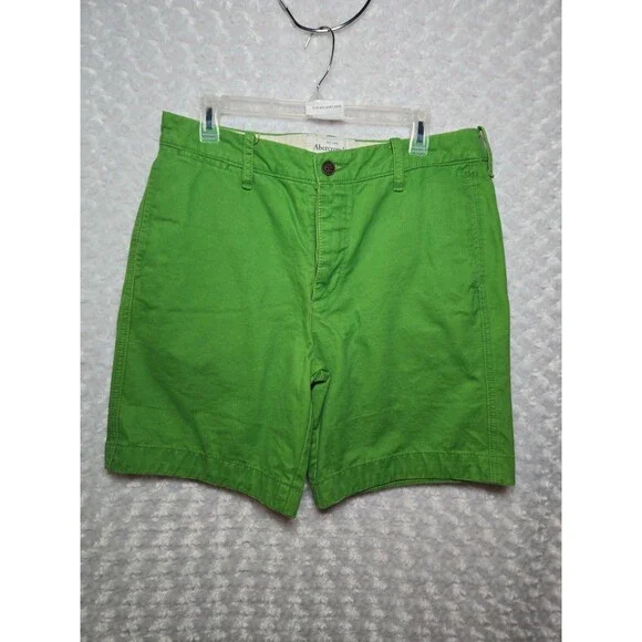 Abercrombie And Fitch Green Mens Shorts Size 34