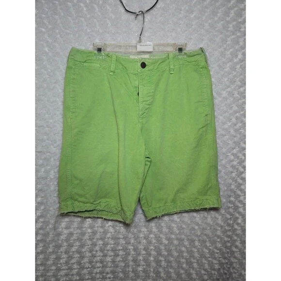 Abercrombie And Fitch Washed Green Mens Shorts Size 34