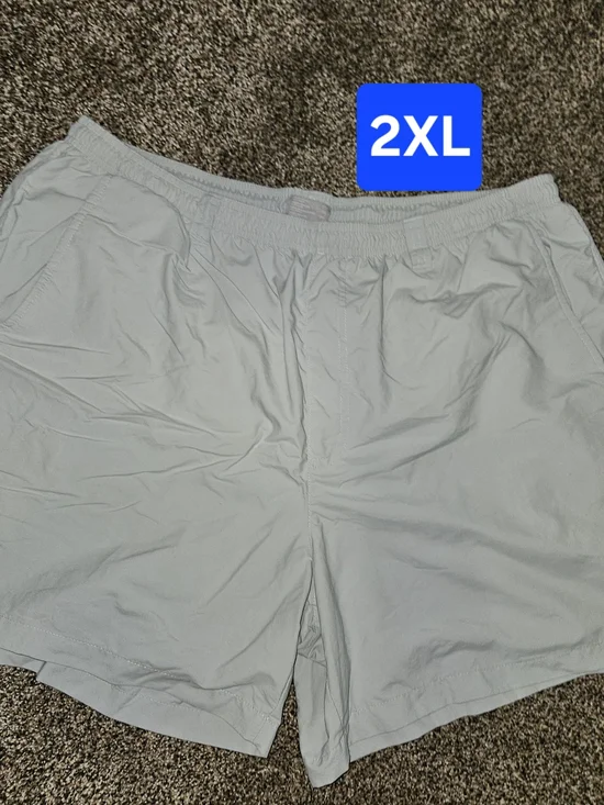 Men's Light Gray Hybrid Shorts with Elastic Waist - 2XL