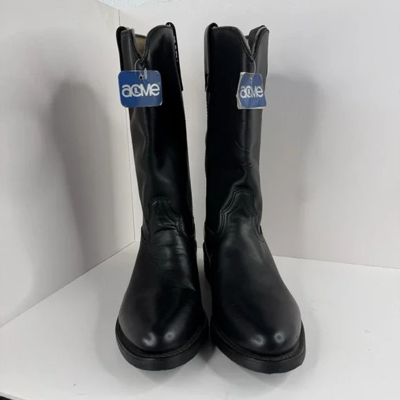Acme Women's Vintage Black, Riding Boots Size 8.5D Brand New With Tags