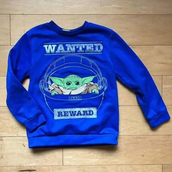 Star Wars Yoda Crewneck Sweatshirt Youth Size‎ 7
