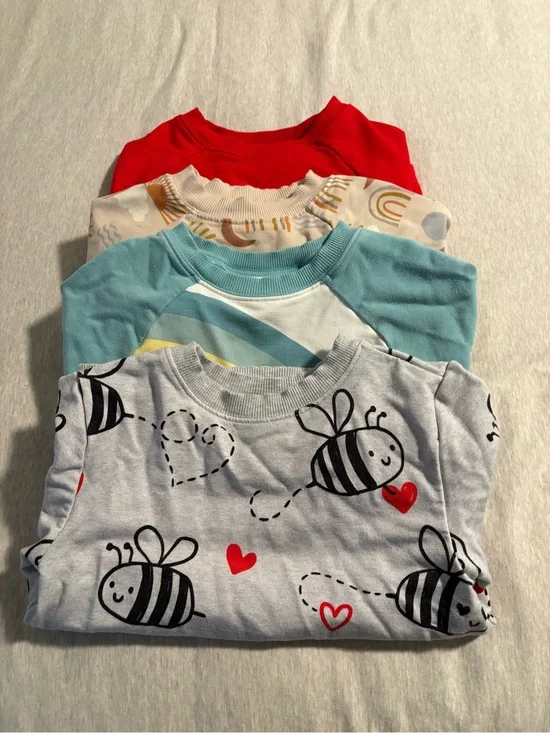 Qty 4: Little Sleepies Kids Sweatshirt Bundle - size 4t, girls
