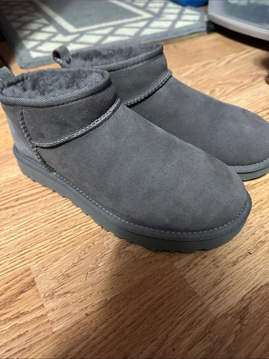 Grey Ugg mini boots