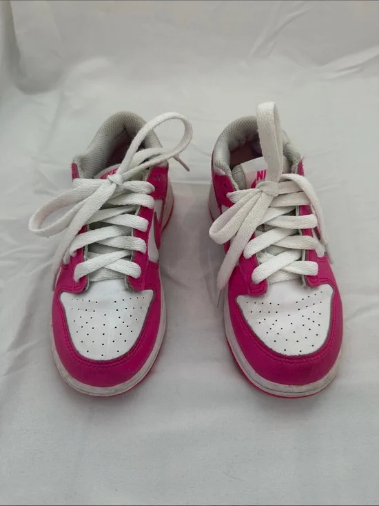 Nike Dunk Kids Pink and White Low-Top Sneakers