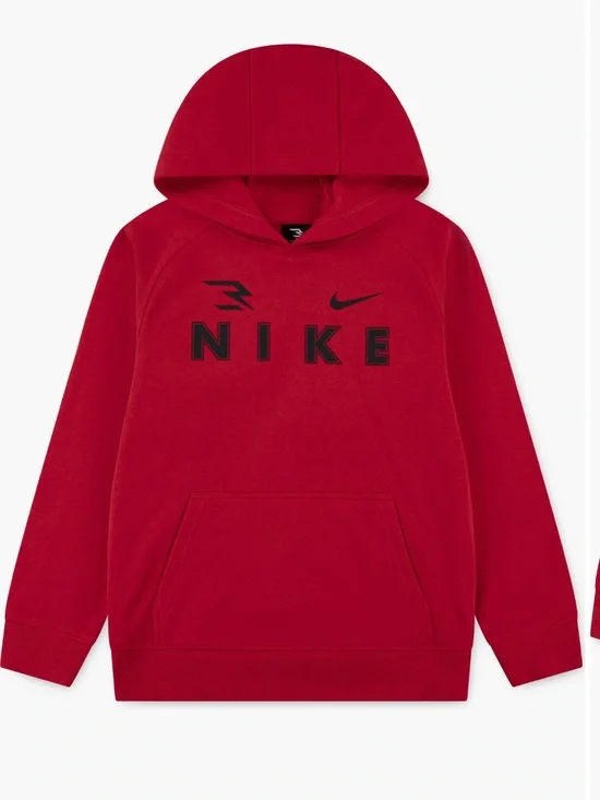 Nike Black and White Kids' Triple Logo Hoodie