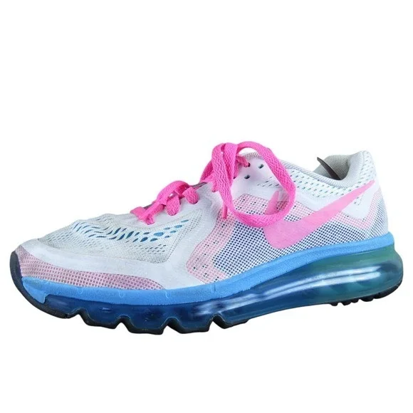 Nike Sneaker Air‎ Max 2014 Girl Y 6 Medium Athletic White Synthetic Lace Up
