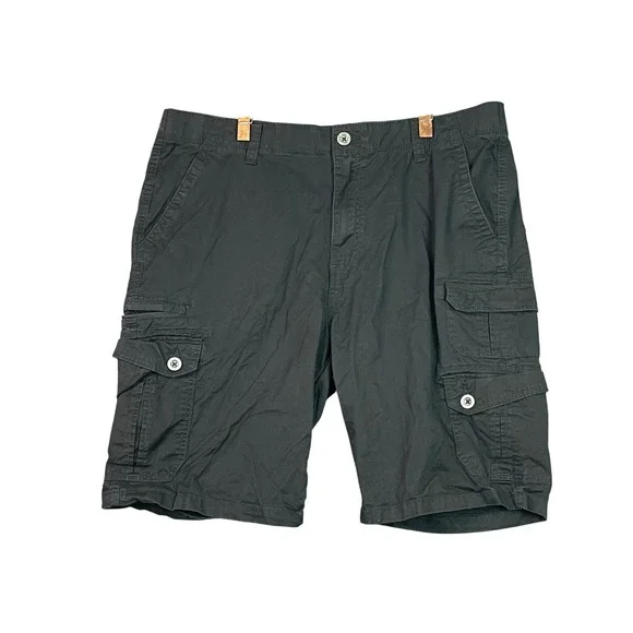 George Cargo Shorts Mens 38 Black Cotton Stretch Casual Utility 26833