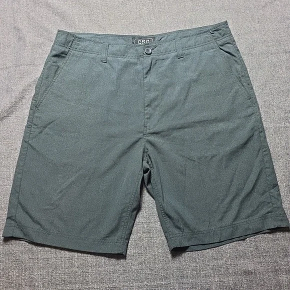 CGS Champs Sports Gear Shorts Mens 40 Grey Chino Zip Button Pocketed Men
