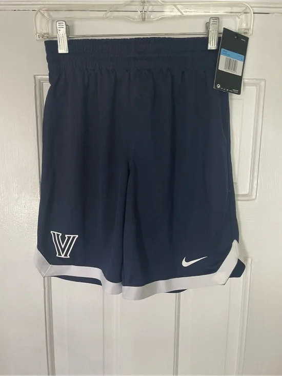 Nike Youth Navy and White Basketball Shorts with Villanova V Logo NWT B17