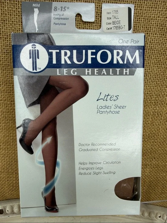 Truform Lites Ladies' Sheer Pantyhose – Beige