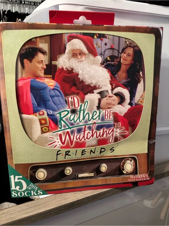 NWT Friends 'I'd Rather Be Watching' Holiday Socks Advent (Women)