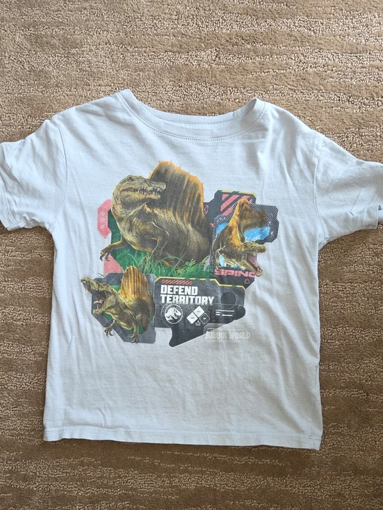 Jurassic World Kids Light Gray Dino Graphic Tee - 