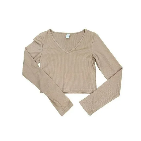 Romwe Ribbed Cropped Top
