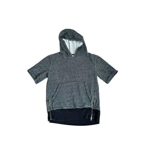 Hooded Short Sleeve Sweatshirt